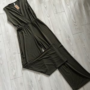 NWT Olive Wide Leg Jumpsuit